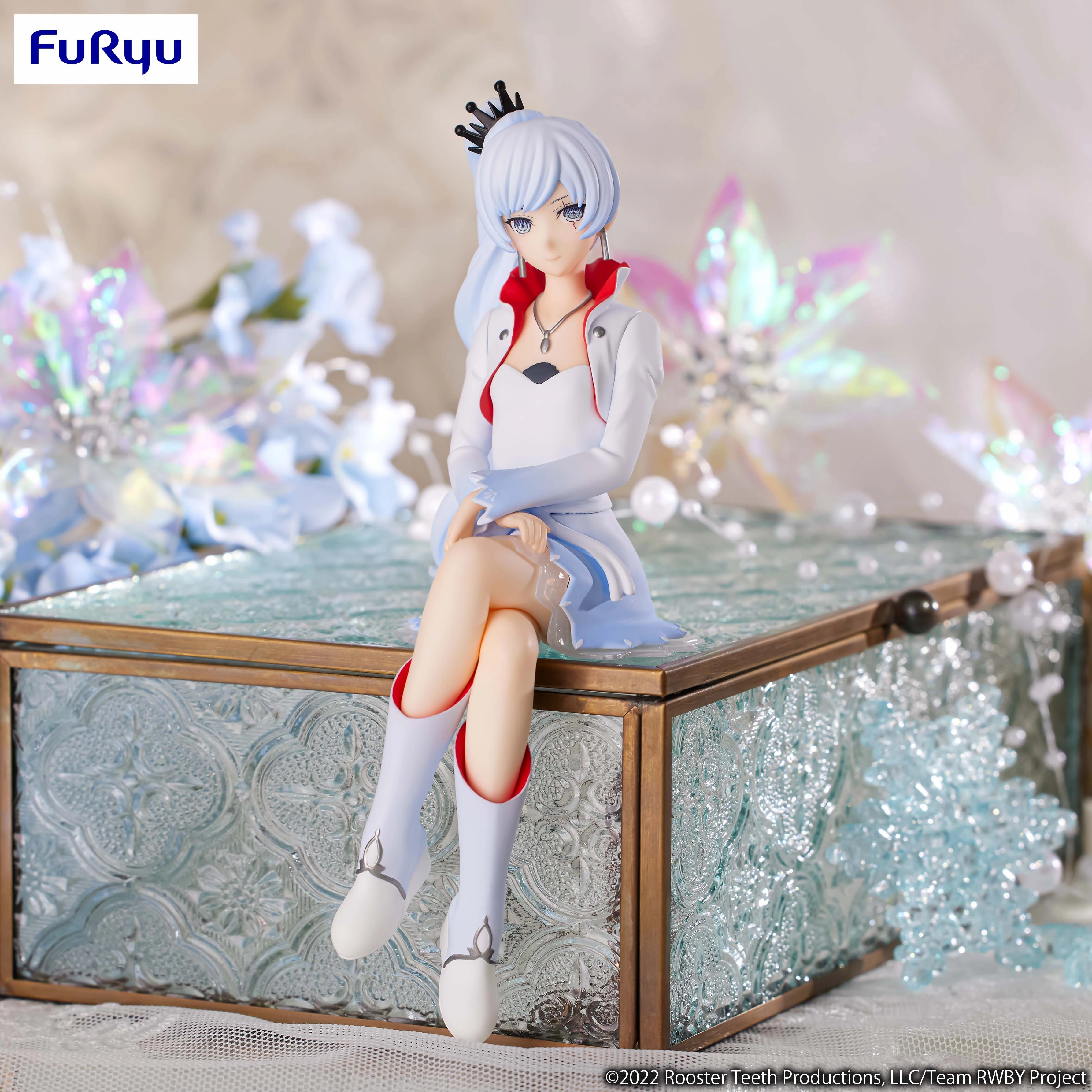 "RWBY Ice Queendom" Noodle Stopper Figure Weiss Schnee Landmark Replica Chibi Character