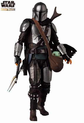 "Star Wars: The Mandalorian" MAFEX No.200 The Mandalorian Ver. 2.0 Adventure Character Silver Coated