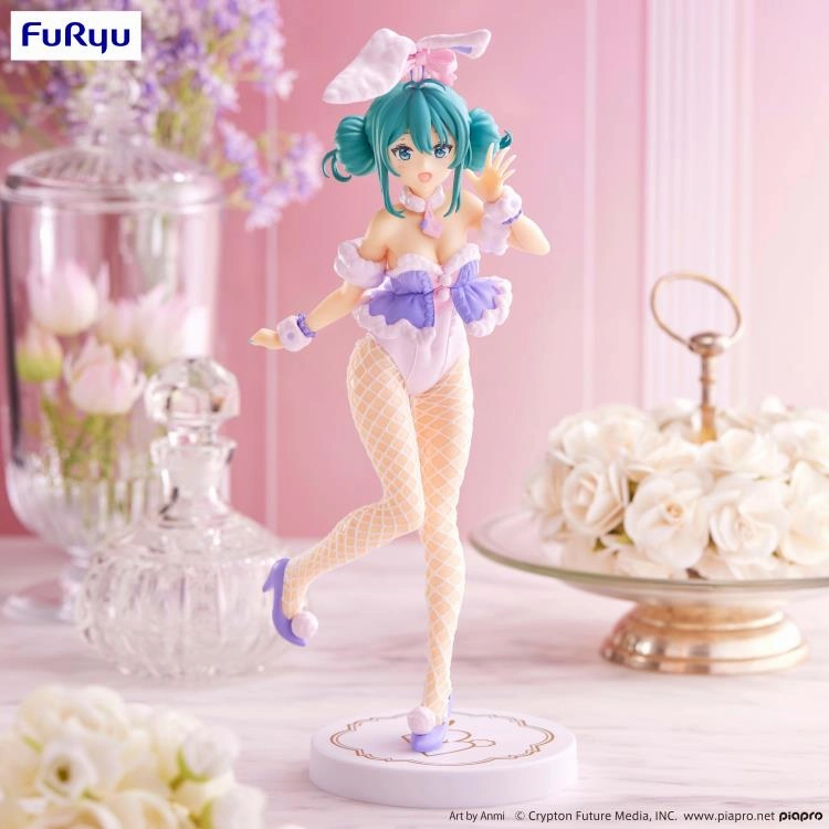 "Vocaloid Hatsune Miku" BiCute Bunnies Hatsune Miku -White Bunny Lavender Ver.- Music Icon Digital Sculpt
