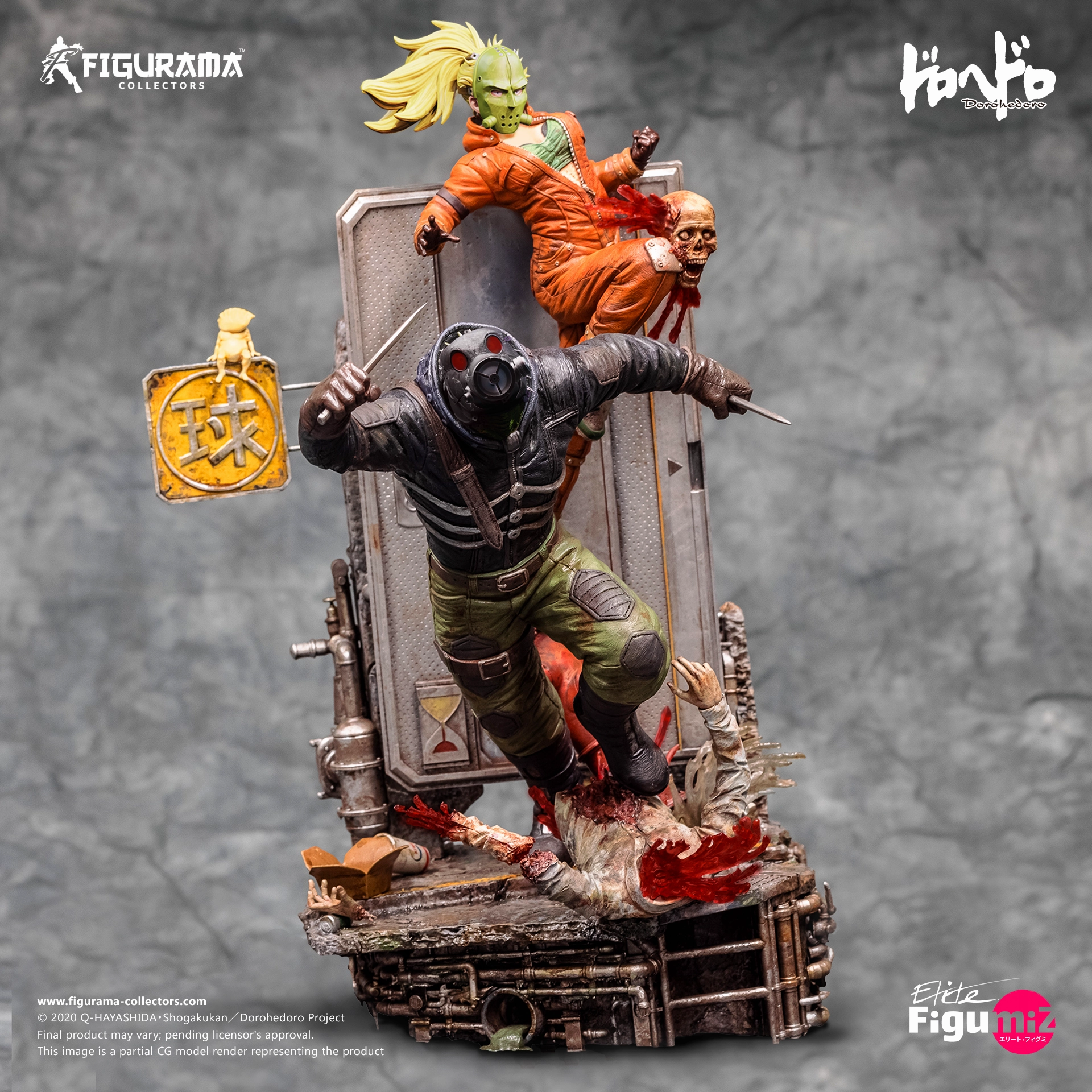 Unisex Design Dorohedoro: Caiman & Nikaido Elite FigumiZ Statue