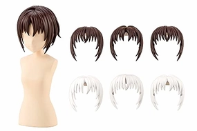 After School Short Wig A White & Chocolate Brown Astronaut Figure