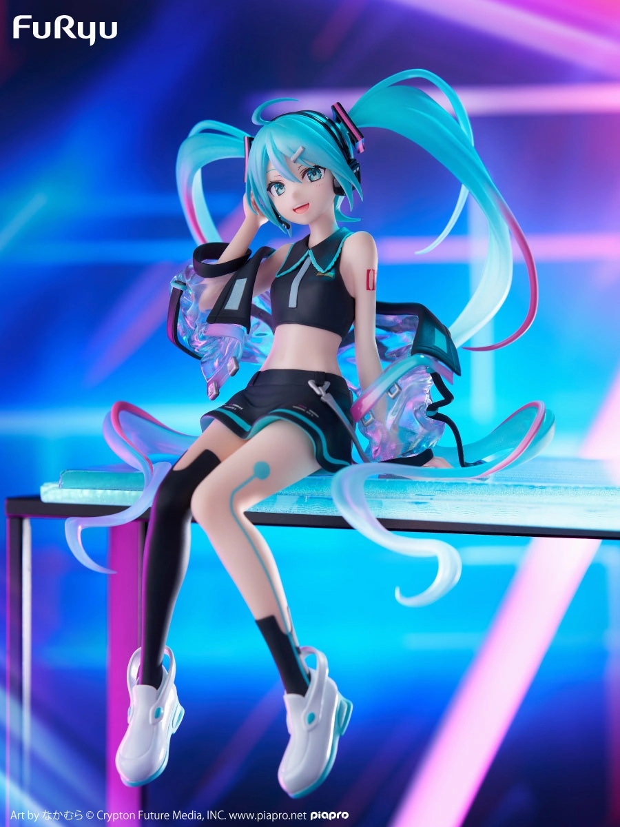 "Vocaloid Hatsune Miku" Noodle Stopper Figure Neon Cyber Luxury Decor Robot Hobby