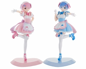 Fine Detail TENITOL "Re:Zero kara Hajimeru Isekai Seikatsu" Yumekawa Maid Rem & Ram Set With Bonus