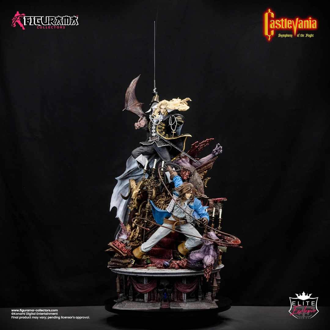 Castlevania: Symphony of the Night - Alucard and Richter Dog Statue Amateur Hobby