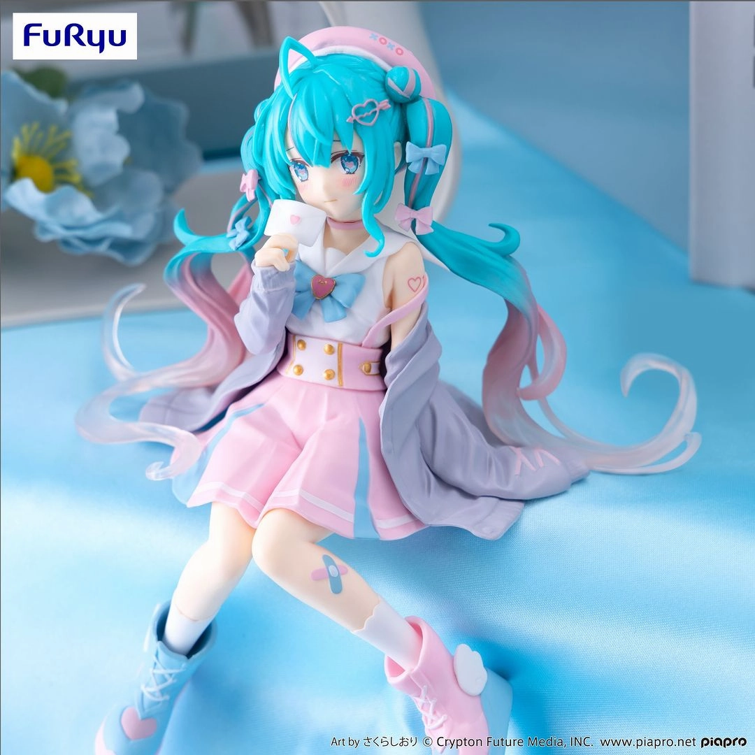 Superhero Statue "Hatsune Miku" Noodle Stopper Figure Sailor Suit in Love Gray ver.