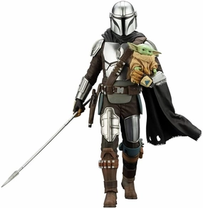 "Star Wars: The Mandalorian" ARTFX  Mandalorian & Grogu with Beskar Staff Art Object Collectible Collection