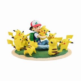 G.E.M. Series "Pokemon" Satoshi & Pikachu (Pikachu ga Ippai Ver.) Action Decor Hallway Display