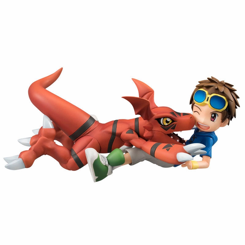 Miniature Hobby Action Collectible "Digimon Tamers" G.E.M. Guilmon & Matsuda Takato Complete Figure