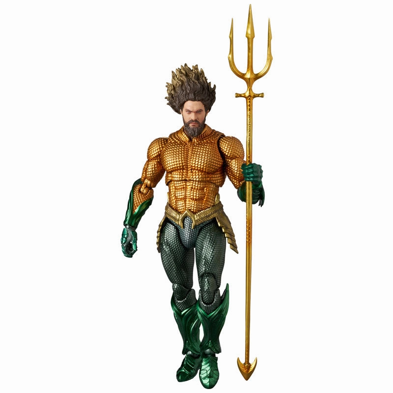 MAFEX "Aquaman and the Lost Kingdom" Aquaman (Gold & Green Suit) Gift Bundle Anime Series