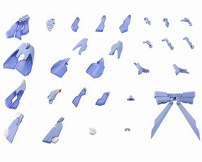 Premium Toy Diorama Accent M.S.G Modeling Support Goods Mecha Supply 33 Expansion Armor Type E Dress Ver. Light Blue