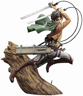 "Attack on Titan" ARTFX J Eren Yeager Renewal Package Ver. Fabric Figure PVC Model
