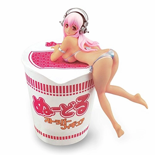 Noodle Stopper Figure SoniComi Super Sonico (Suntan ver. version) Eco Friendly Series Set