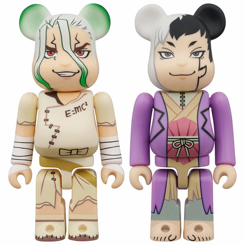 BE@RBRICK "Dr. Stone" Ishigami Senku & Asagiri Gen 2 Set Superhero Showcase