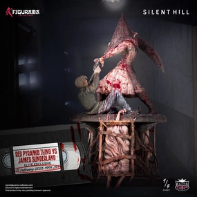 Urban Vinyl Movie Piece Silent Hill: Red Pyramid Thing vs James Sunderland Statue