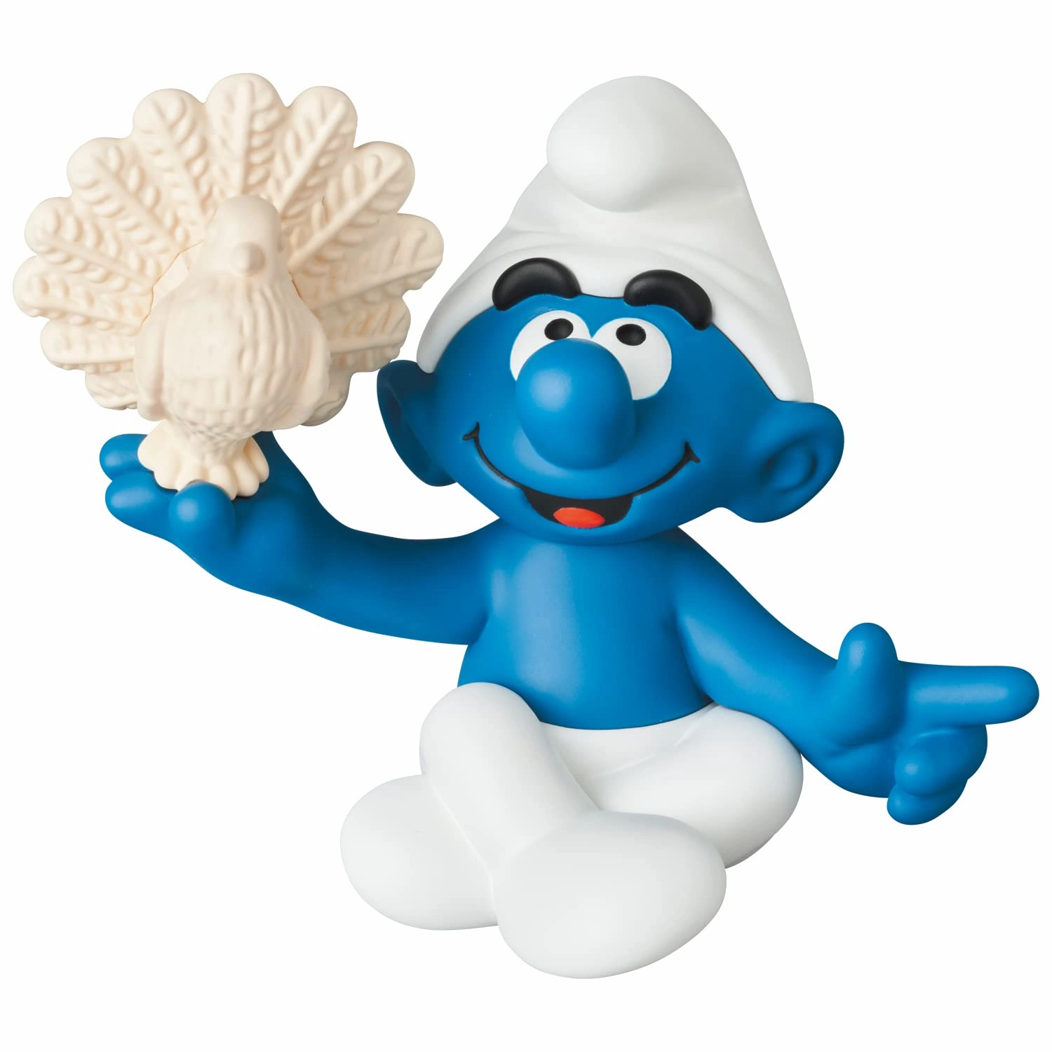 Minimalist Design PVC Sculpture UDF "The Smurfs" Series 2 SMURF with BIRD