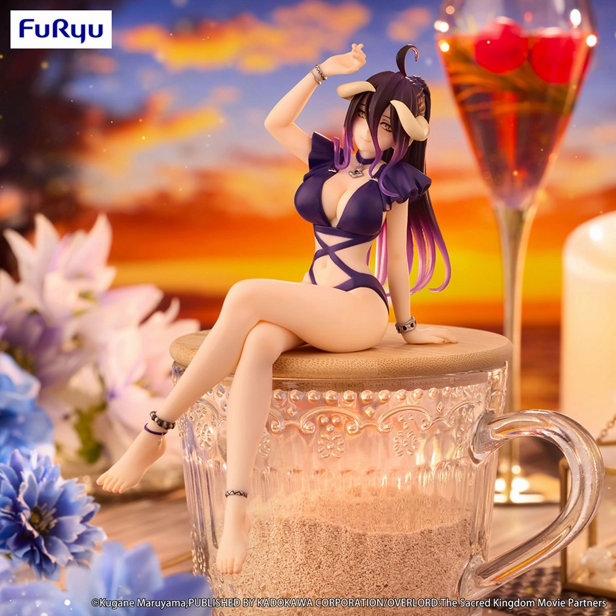 "Overlord" Noodle Stopper Figure Albedo Swimsuit Dark Purple Color Ver. Gift wrapping